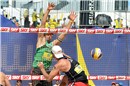 Gavira-Collado (ESP) puts a block on Rogers (USA)
