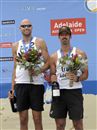 Bronze medal winners for the Adelaide Australia Open - Phil Dalhausser (left) and Todd Rogers of the United States